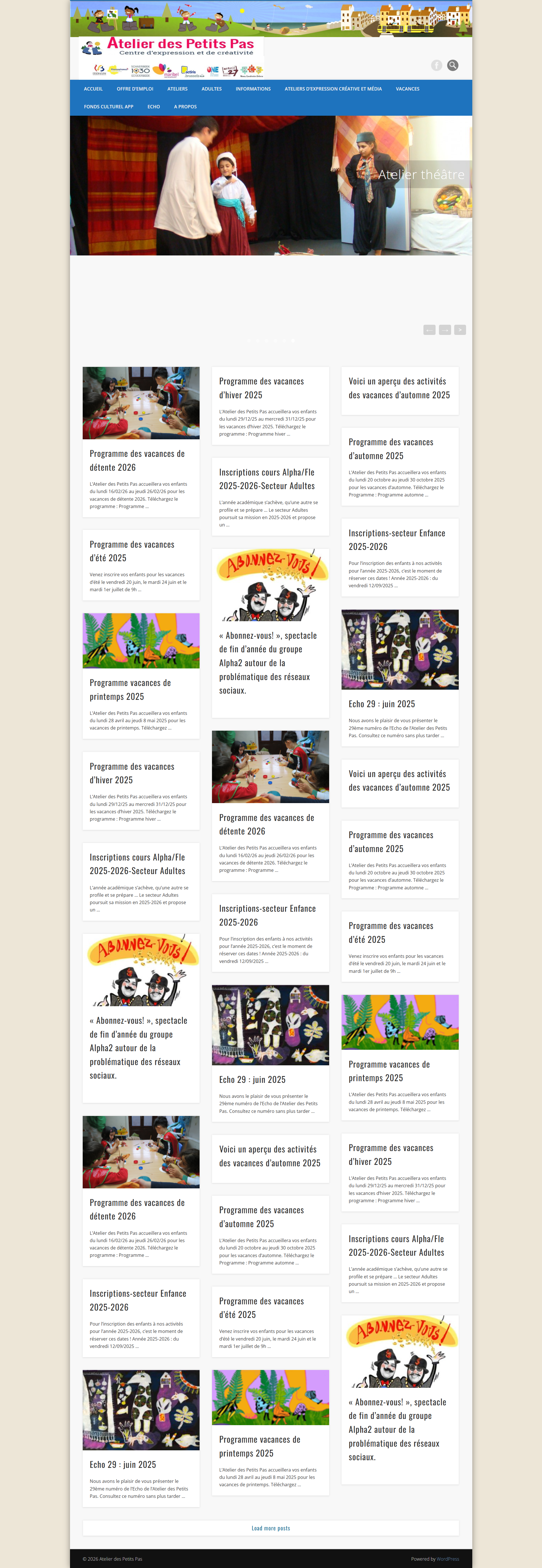 Before image of Atelier des Petits Pas website