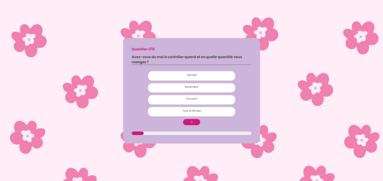 Exemple de question dans le quiz