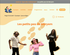 Page pour notre serious game