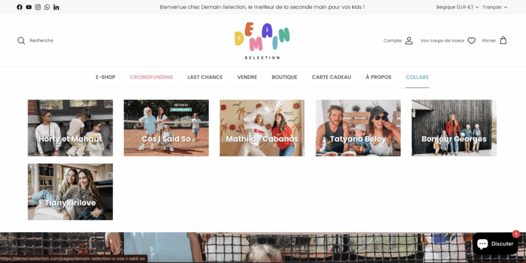 Création de mega menu et de pages promotionelles